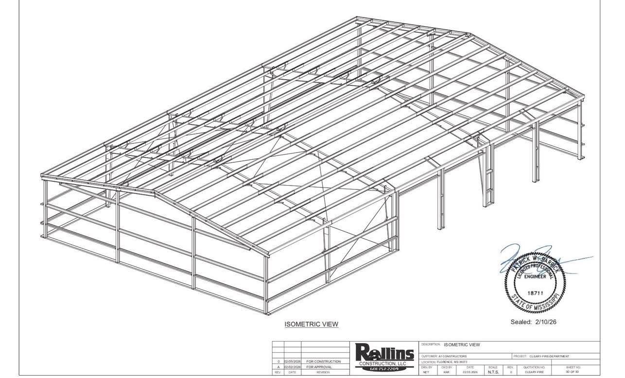 Cleary Fire Station — Structural Drawing